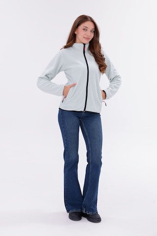 Monox Kadın Slim Fit Tam Fermuarlı Polar Ceket Yeşil