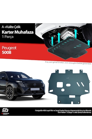 S-dizayn Peugeot 5008 Çelik Karter Muhafaza Koruma 2024 Üzeri A+ Kalite