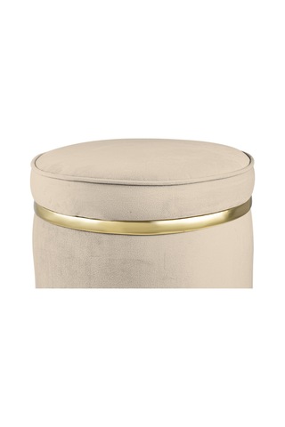 Zerafet Gold Kaplama Luxery Puf- Krem Babyface Kumaş Pofuduk Oturma Pufu&makyaj Pufu&bench