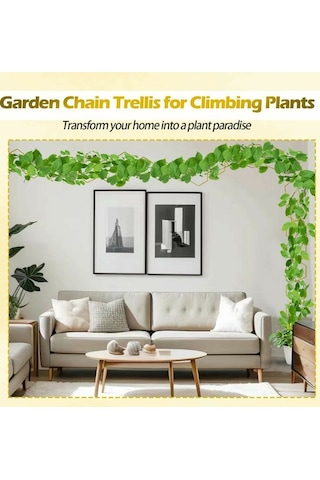 Ebitda 18 Adet Metal Bitki Destek Kafes Tırmanma Tesisleri, Duvar Kancaları İle Bahçe Dekorasyonu