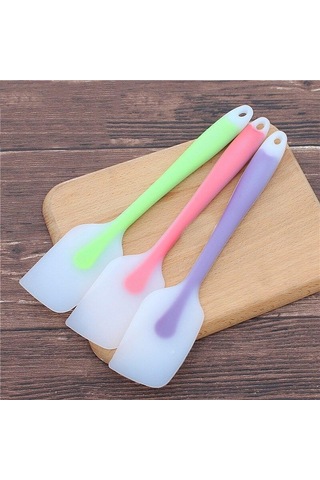 Mor Silikon Spatula Krem Pişirme Kazıyıcı Yapışmaz Pasta Spatula Isıya Dayanıklı Çerez Pasta Kazıyıcı Pişirme Mutfak Pasta Araçları