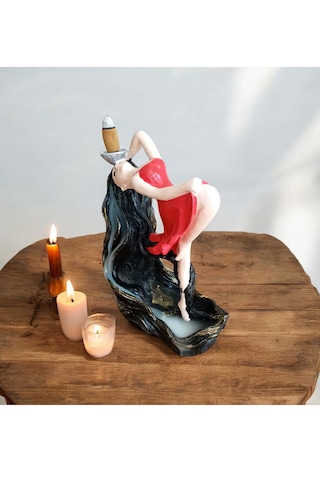 Rapunzel Saçlı Balerin Kız Geri Akış Şelale Tütsülük