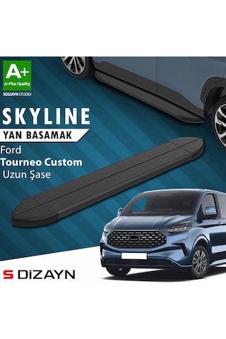 S-dizayn Ford Tourneo Custom 2 Skyline Siyah Yan Basamak 263 Cm 2023 Üzeri A+ Kalite
