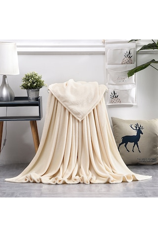 Moveevo Ev Kullanıma Uygun Konforlu Pudra Renkli Koral Yün Battaniye - 100x140cm 320gr, Dayanıklı Ve Kullanıması Kolay, Günlük Kullanım İçin Ideal Yoga Ve Ev Battaniyesi Diğer