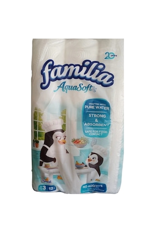 Familia Rulo Havlu Saf Su Dokunuşu 3 Katlıı 2x12'li 24 Rulo