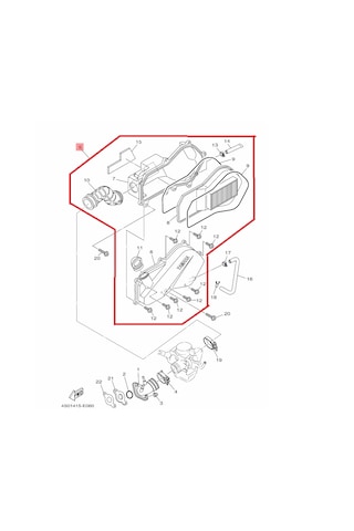 Yamaha Cygnus L Komple Hava Filtre Kutusu 4s0-e4410-03