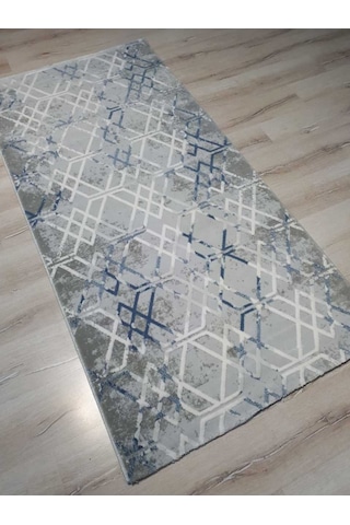 Armis Halı Kolaj A311A Gri Mavi Halı Yolluk 100X200 Cm