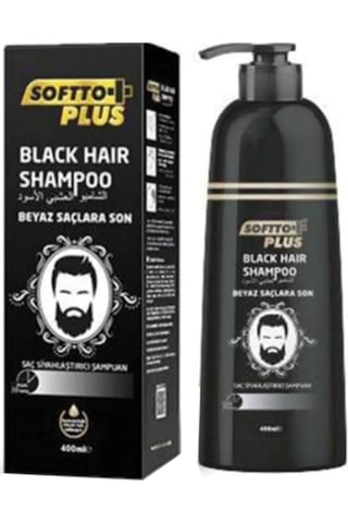 Softto Plus Black Hair Şampuan 350 Ml Beyaz