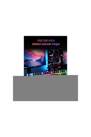 Büro Ev Ofis Bilgisayarı İçin Kablolu Işıklı Gaming Türkçe Q Klavye Mouse Seti Diğer