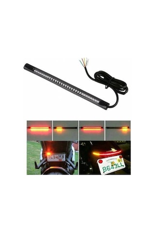 Motorsiklet Sinyal Stop Plaka Fren Lambası Esnek Şerit Led