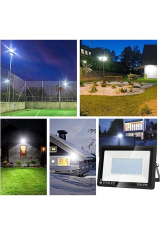 100w 9000 Lümen 6500k Beyaz Işık Led Projektör-5 Adet