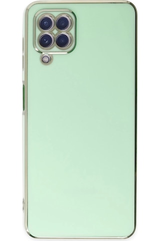Newface Samsung Galaxy Uyumlu A22 Kılıf Volet Silikon - Glblseme - 43 Açık Yeşil