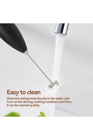 Ulzyvf Yumurta Süt Siyah Siyah Mutfak Mini Mikseri Köpürtücü Köpürtücü Karıştırma Kablosuz İçecek Ev Elektrikli El Çırpıcı Blenderi Araçları Adet 1 Kj Siyah