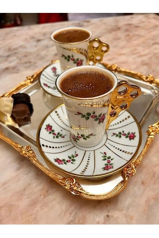 Çrc-179-90cc -2li Kahve Fincanı Rose Flower Çok Renkli Çrc-179-90cc -2li Kahve Fincanı Rose Flower Çok Renkli