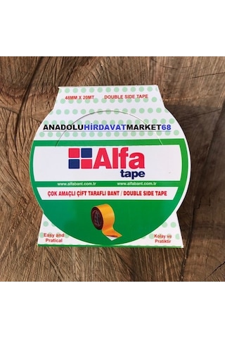 ALFA ÇİFT TARAFLI HALI BANDI 48MM 20MT BANT GÜÇLÜ BANT