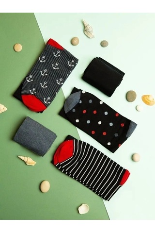 Nosko Uzun Çoraplar 5 Çift 13939538 Kırmızı