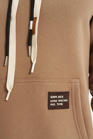 AR-MA Arma Erkek Kapüşonlu Sweatshirt Regular Fit, 3 İplik Şardonlu, Kanguru Cepli, Basic Örme K30254629002 Gri