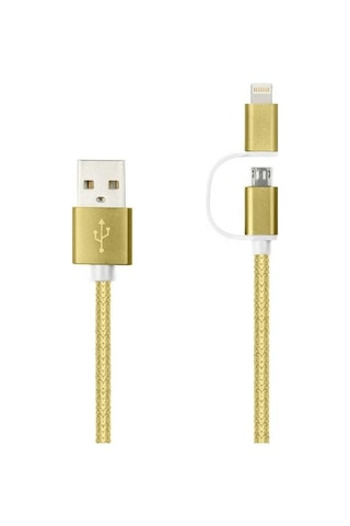 Linktech K555 2In1 Micro Usb + Apple iPhone Uyumlu 1.2Mt Şarj Ve Data Kablosu (366816962)