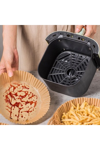 50 Adet Air Fryer Pişirme Kağıdı Tek Kullanımlık 23 Cm Yuvarlak Pişirme Kağıdı Xxl Pvc Li 5728