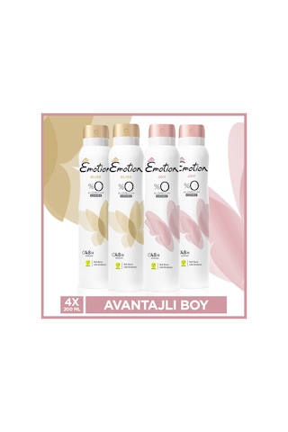 Emotion Bliss + Joy Kadın Sprey Deodorant 4 x 200 ML