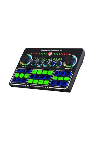 Hfambition X50 Siyah Canlı Yayın Ses Kartı - Telefon Bilgisayar Uyumlu, Otg Dijital Kayıpsız Aktarım, Şarkı İçin Optimal Performans 10.1"