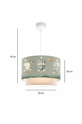 Homing Balonlu Çocuk Odası Sarkıt Pastel Yeşil 241830