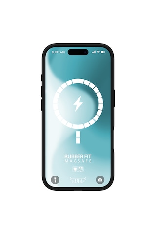 Apple Uyumlu iPhone Buff 16 Magsafe Rubber Fit Silikon Kılıf Black