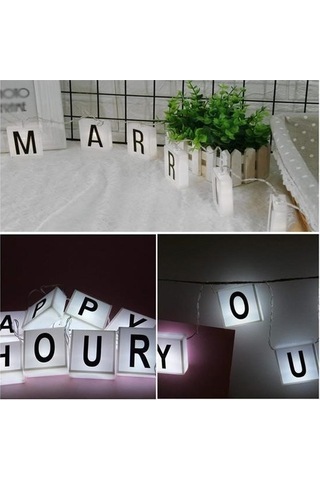 Zmc Bilişim 10lu Lightbox Işıklı Harf Mesaj Panosu Dekoratif Harf Işık Zinciri
