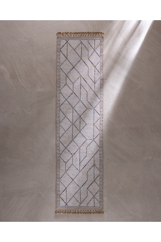 Madame Coco Urbain Halı - Beyaz - 80x300 Cm 8684427334850 Çok Renkli