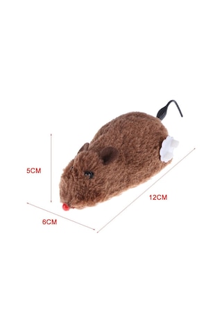 Oyuncak Kurmalı Kedi Eğitim Oyuncağı Tüylü Peluş Fare Yakalama İnteraktif Eğlenceli