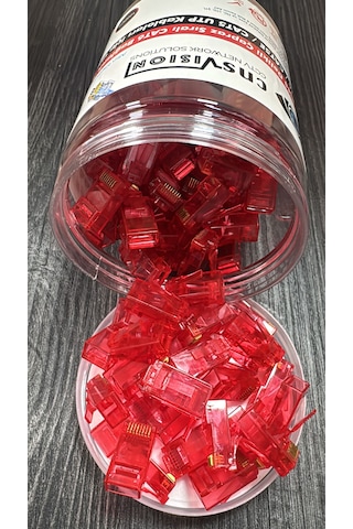 Cns- Rj45 Delikli Çapraz Sıralı Cat6 Bağlantı Soketi 100'lü Kutu