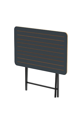 Katlanır 4 Kişilik Bahçe Masası Bistro Masa 55x90 Füme 1426