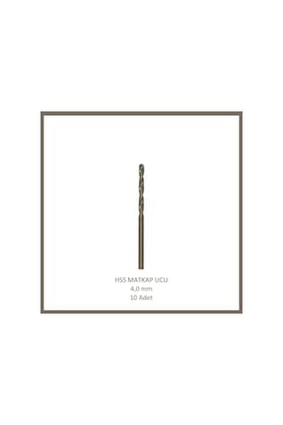 Hss Matkap Ucu 4 Mm, Metal, Ahşap, Plastik İçin 10 Adet