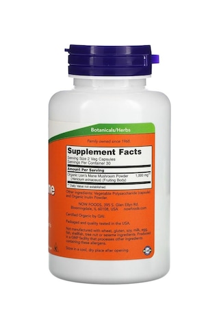Lion's Mane, 500 Mg, 60 Veg Capsules