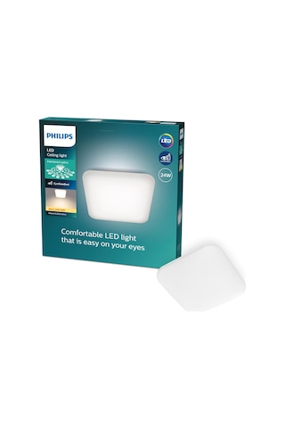 Philips Mauve Kare Tavan Lambası 24W 2700K Sarı Işık