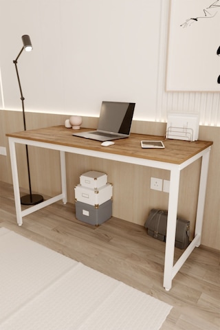 Çalışma Masası Bilgisayar Ofis Masası 60 x 140 CM Ahşap - Beyaz