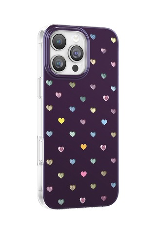 İphone 16 Pro Max Uyumlu Kılıf M-safe Şarj Özellikli Zore Paris Axen Sert Pc Kapak Mürdüm