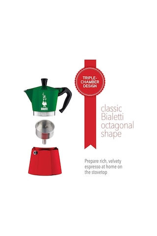 Bıalettı Moka Express Trıcolore 3 Cup. Italy