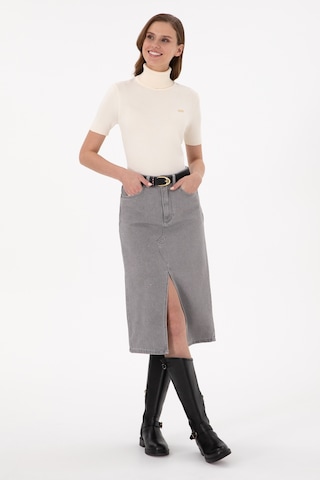 U.s. Polo Assn. Kadın Gri Etek Jean 50293251-dn0025 Gri -