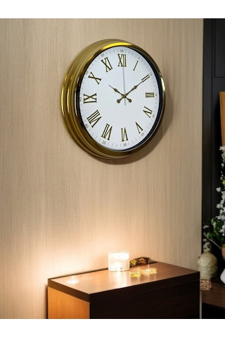 Büro Ev Ofis Hediyesi İçin 40cm Golden Tarz Prestij Duvar Saati Diğer 07597507