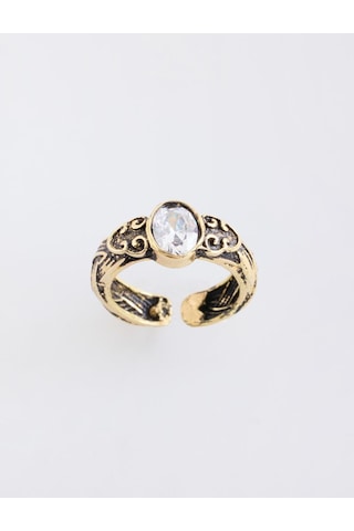 Jimmy Key Jimmy Key Altın Rengi Taşlı Vintage Yüzük 6sw487532150