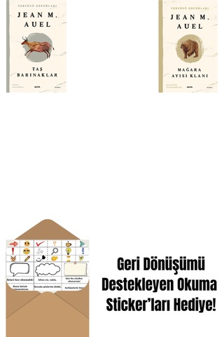 Yeryüzü Çocukları 5 - Taş Barınaklar + Yeryüzü Çocukları 1 - Mağara Ayısı Klanı + Okuma Sticker'ları