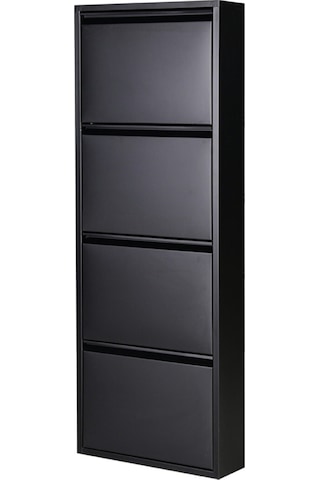 Kaser Metal Metal Ayakkabılık Siyah 4'Lü Siyah