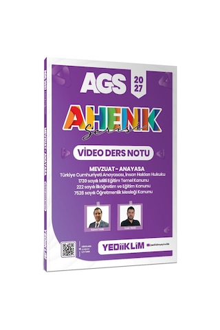 Yediiklim 2027 Ags Ahenk Serisi Mevzuat Anayasa Video Ders Notu Ve Soru Bankası Seti