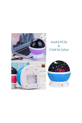 Starmaster Klc-03 Yıldız Yansıtmalı Küre Tip Gece Lambası