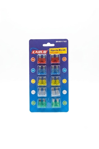 Bıçak Sigorta 10a, 15a, 20a, 25a, 30a / 10lu Set - 19x19 Mm Diğer