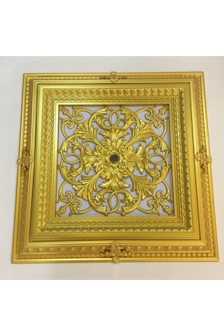 Saray Tavan Göbek Panel 72cm 72cm Gold Içerisine Led Döşenebilir Panel