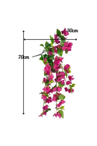 Yapay Çiçek Fuşya Begonvil Çiçeği 8dallı 70cm Sarkan Çiçek