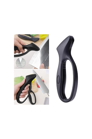 Zmc Bilişim Kolay Tutuş Saplı Paslanmaz Çelik Manuel Bıçak Bileme Aleti Çok Renkli