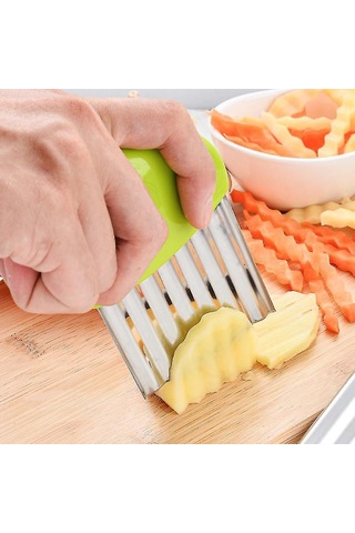 Paslanmaz Çelik Patates Dilimleyici, Meyve Ve Sebzeler İçin Uygun, 4 Adet, Çok Renkli Diğer